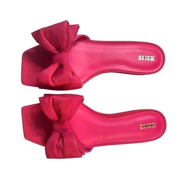 Maeve by Anthropologie Bow Micro Wedge Sandals in Pink Size 8 NEW - Picture 6 of 8